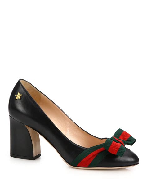 gucci block heel pumps.